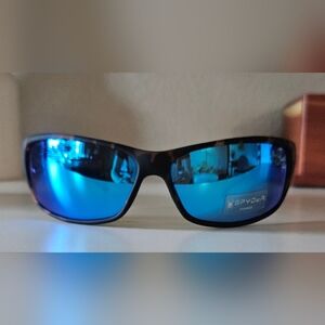 SPYDER Tortoiseshell Polorized Sunglasses with Blue Reflective Lenses